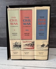 The Civil War A Narrative 3 Vol Set Shelby Foote Slipcase Maps History 1958 HCDJ