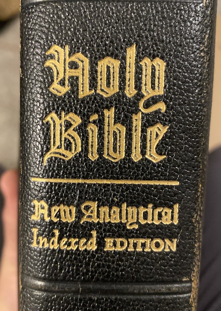1950 KJV King James Dickson New Analytical Indexed Bible Genuine Morocco Leather