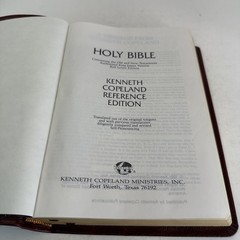 Kenneth Copeland Reference Ed. KJV Holy Bible Red Letter 1991 Genuine Leather