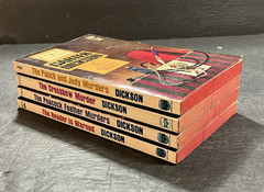 Lot of 4 Sir Henry Merrivale Mysteries Carter Dickson Berkley 1960s Red Edge PBs