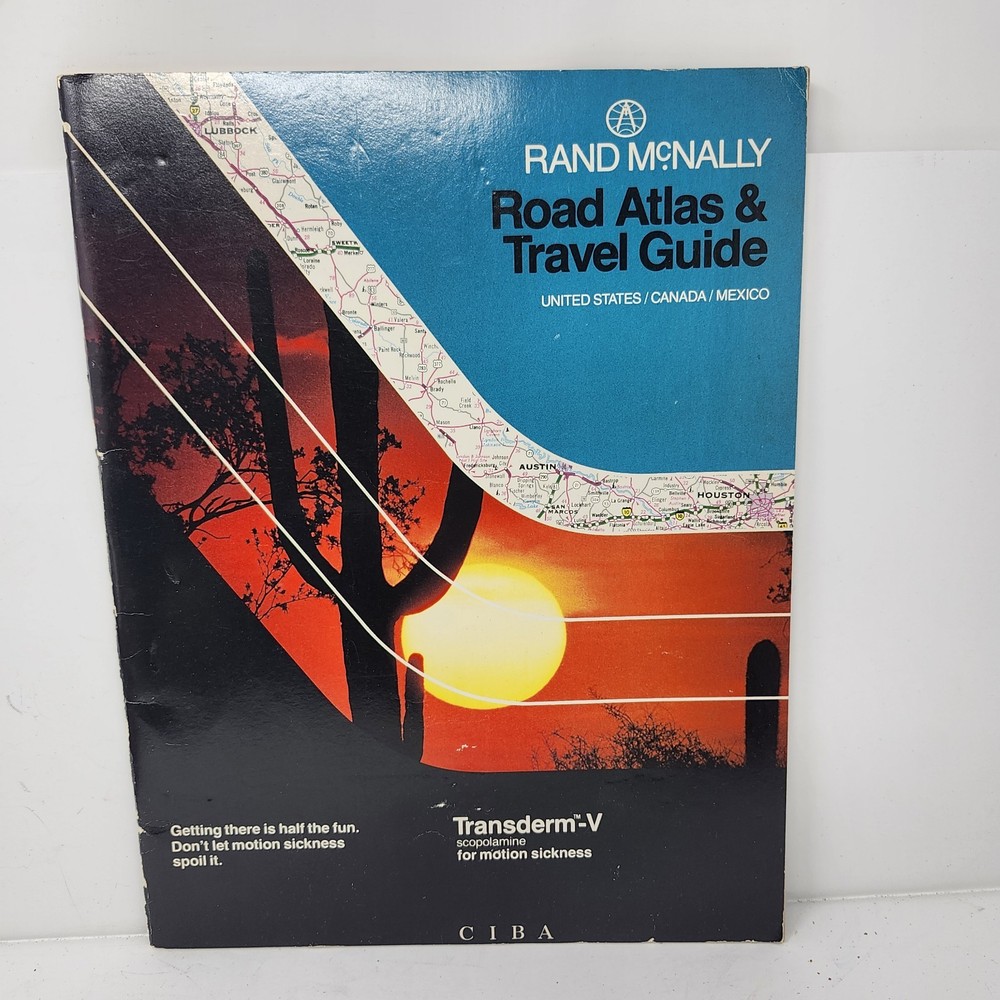 Vintage Rand McNally Road Atlas & Travel Guide USA Mexico Canada 1981 Map Book