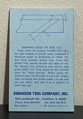 Swansons Speed Square Blue Book Rafter Lengths Roof Construction Roofing Vintage