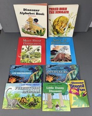 Lot of 9 Vintage Troll Associates Dinosaur Books Dinos Prehistoric Animals