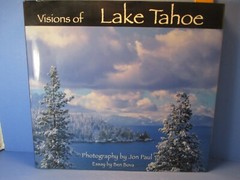 photography book VISIONS OF LAKE TAHOE signed by JON PAUL essay Ben Bova 2004