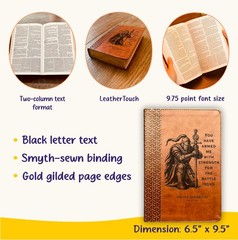 Personalized Bible for Men, KJV Study Bible, Engraved Name, Knight Warrior Gift