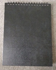 Piccadilly Sketchbook Black Hard Cover 8.5 X 11 Spiral Sketch Book Apx 80 Pages