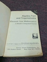 Algebra Two and Trigonometry Dressler Rich Amsco 1972