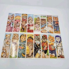 Cat and Kitten Perforated Bookmarks Pages Evelyn Gathings Dover Victorian