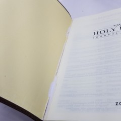 NIV Holy Bible Journal Edition 2015 Zondervan Brown Leatherette Personalized