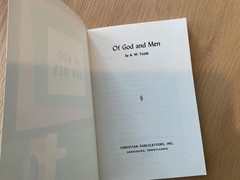 Of God and Men by A. W. Tozer Paperback First Edition 1960