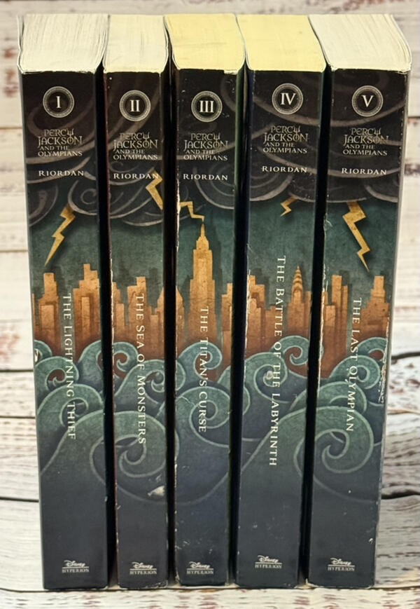 Percy Jackson and the Olympians Series by Rick Riordan Lot of 5 Books GUC