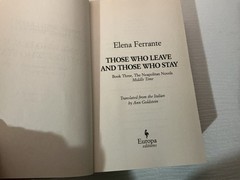 Neapolitan Novels Book One And Three by Elena Ferrante Paperback Like New