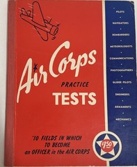Air Corps Practice Tests 1942 3rd Printing US Military Aviation cBc NY *READ