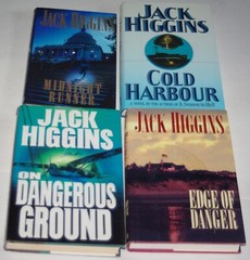 JACK HIGGINS four novels all 1st ed HC VG+ all with a VG unclipped DJ