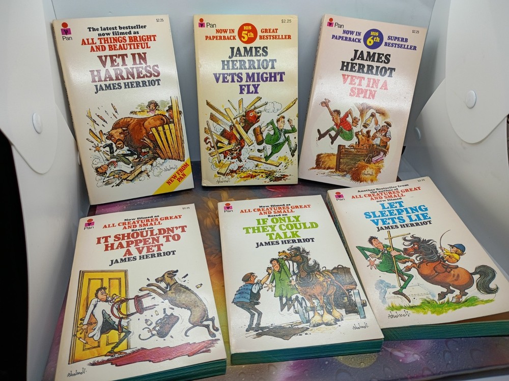 6 James Herriot books Pan 1970s First editions – PB – Rare Near Mint Condition