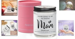 7oz Lavender Soy Wax Candle – Ideal Gift for First-Time Moms and Baby Showers