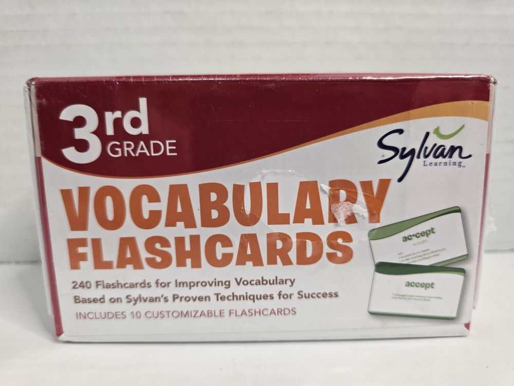 3rd Grade Vocabulary Flashcards: 240 Flashcards Sylvan Learning Cards New Sealed