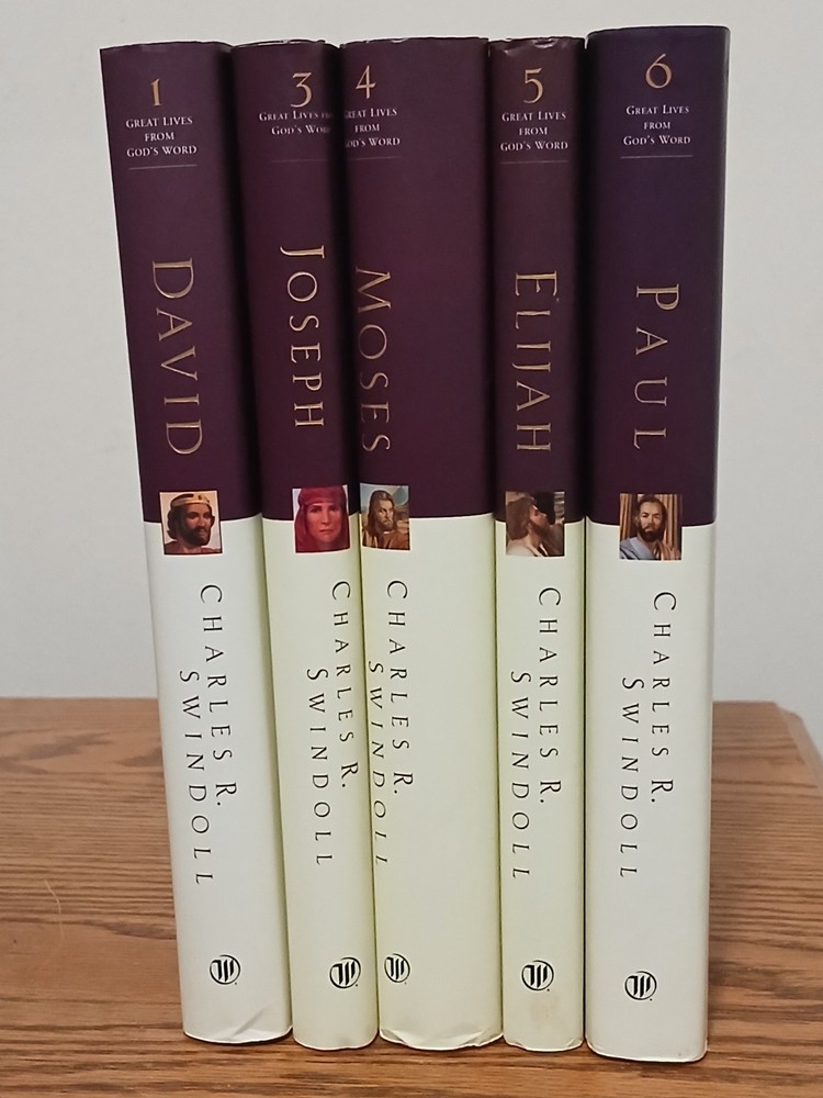 Charles R. Swindoll Great Lives from God’s Word Hardcover Set of 5 books