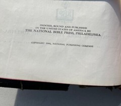 Holy Bible Concordance Red Letter KJV National Bible Press 1944
