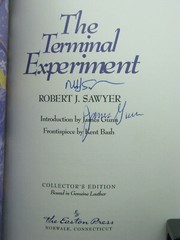 signed by 2 (author,intro), The Terminal Experiment, Robert Sawyer, Easton Press