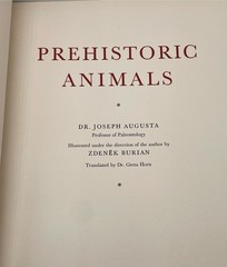 Prehistoric Animals J. Augusta-Z. Burian Vintage Dinosaur Book HC
