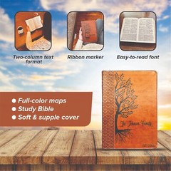 Personalized Family Bible, Custom KJV Family Tree Study Bible, Wedding Gift