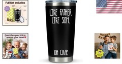 20oz Insulated Tumbler – Perfect Gift for Dads – Like Father Like Son Cup