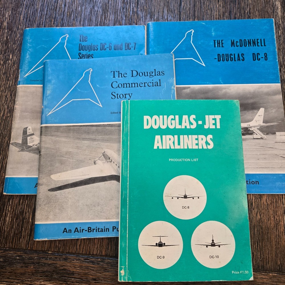 Douglas Air Britain Books DC-6 DC-7 DC-8 DC-9 DC-10 Set 4