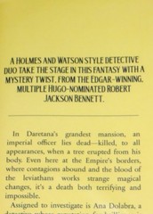 Robert Jackson Bennett The Tainted Cup Hardcover Aardvark 1st Edition HUGO Fine