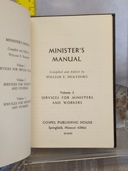 Minister’s Manual by William Pickthorn Complete 3 Volume Set 1965 Hardcover