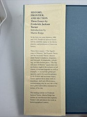 History, Frontier, and Section: Three Essays by Turner, Frederick Jackson