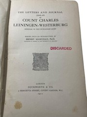 The Letters and Journal (1848-49) of Count Charles Leiningen-Westerburg 1911