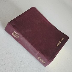 Holy Bible King James Version Burgundy Leather Book with Thumb Indexes LDS