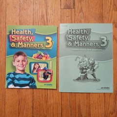 Abeka Grade 3 Health Safety & Manners Textbook and Answer Key Homeschool Set