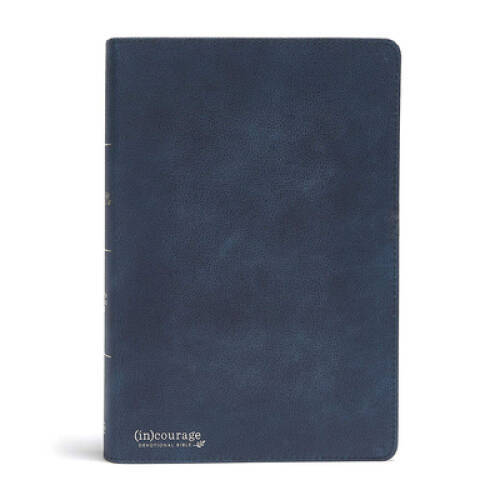 CSB (In)Courage Devotional Bible, Navy Genuine Leather – Leather Bound – GOOD