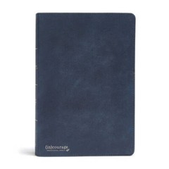 CSB (In)Courage Devotional Bible, Navy Genuine Leather – Leather Bound – GOOD
