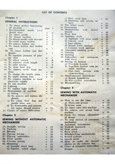 NECCHI Lycia 524 522 Sewing Machine Instruction Manual – WIRE BOUND – COVERS