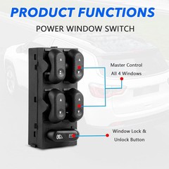 Driver Side Master Power Window Switch for Ford F150 2004-2008, Ford Expedition