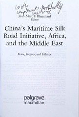 China’s Maritime Silk Road Initiative Africa & the Middle East Signed by Editor