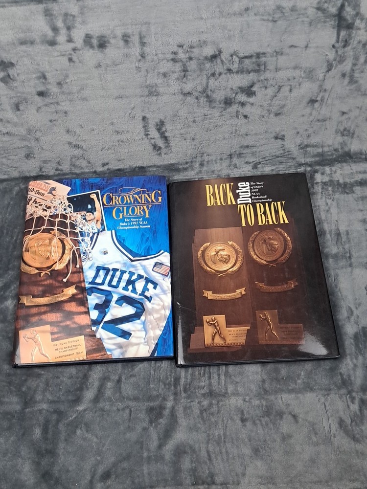 Duke Basketball Book Lot: Crowning Glory (1991) and Back To Back (1992) NCAA