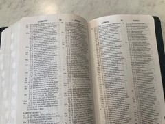 NIV Bible 1984 Large Print Reference Navy Bonded Leather Red Letter Text