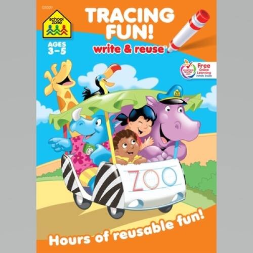 Tracing Fun! Write & Reuse Workbook – Paperback By School Zone staff – VERY GOOD
