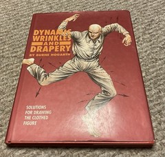 Burne Hogarth Dynamic Wrinkles & Drapery Art Book, 1st Printing 1992 HCDJ SOAT