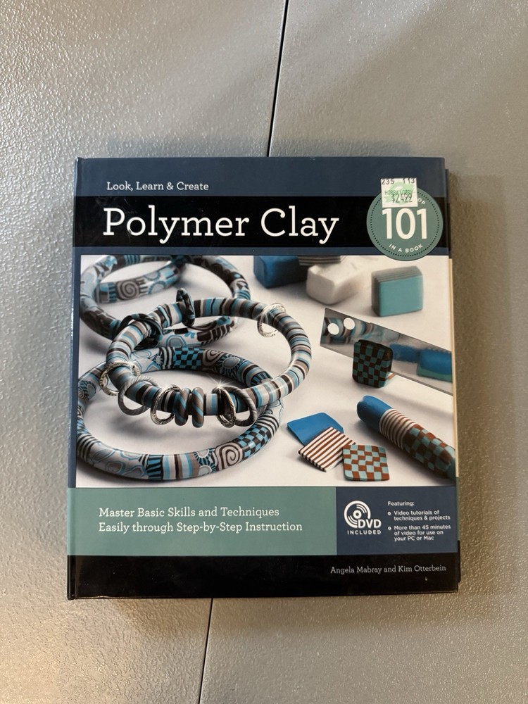 Polymer Clay 101 Book with DVD – Beginner Craft Techniques Jewelry Canes