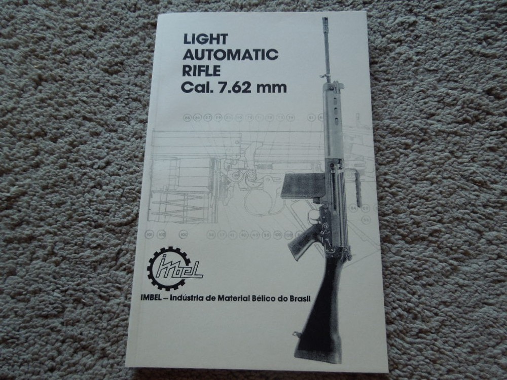 Imbel FN FAL Light Automatic Rifle book 7.62mm English Version 110 Pages  NEW