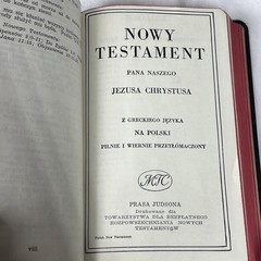 New Testament: Nowy Testament Polish Script Font Bible 6.25″x4″ NOS