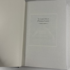 Complete Works of Primo Levi 2015 Hardcover DJ Slipcase 3 Volumes