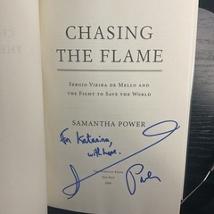 SIGNED Chasing the Flame : Sergio Vieira de Mello HC DJ Inscribed Penguin Pub