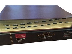 Leather KJV Old Scofield Study Bible 1917 notes Red letter Thumb-Indexed