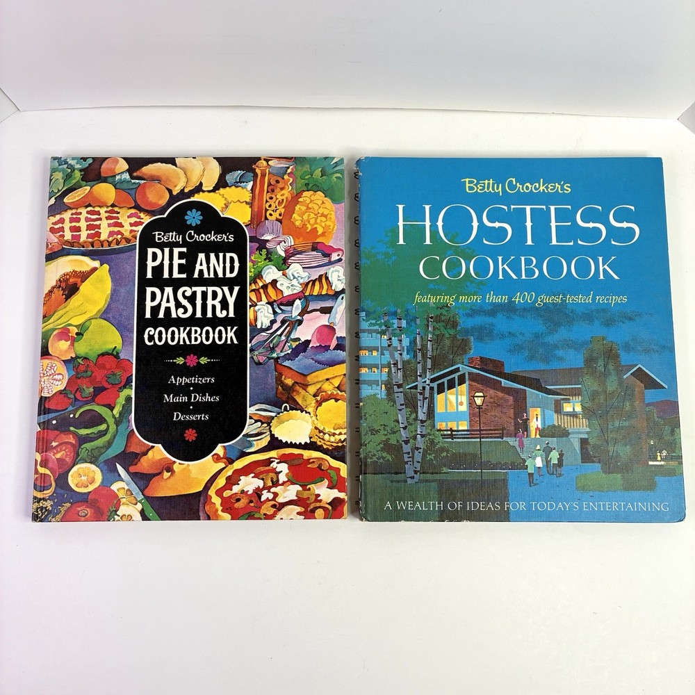 Betty Crocker’s Pie and Pastry and Hostess Cookbooks Hardcover Vintage